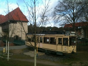 Strassenbahn an der Schleuse in 14532 Kleinmachnow Deutschland