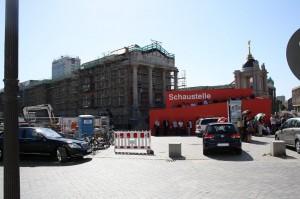 Schaustelle Potsdam Stadtschloss Wiederaufbau Landtag Baustelle Nordost Giebel