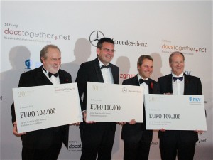 3 Schecks 100000 Euro, 20. Jubiläums Operngala Deutsche AIDS-Stiftung Berlin