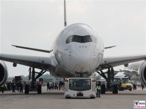 Airbus A350 002 XWB Pushback Berlin Air Show Selchow ILA Berlin BER Schoenefeld International Aerospace Exhibition
