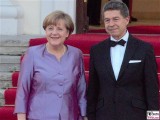 Angela Merkel Bundeskanzlerin Promi Joachim Sauer Schloss Bellevue Berlin Queen in Berlin 2015