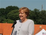 Angela Merkel Gesicht face Kopf Promi Rede Schloss Meseberg Bundesregierung Zukunftsgespraech Bundeskanzlerin Sozialpartner Land Brandenburg Garten