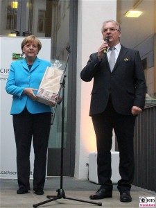 Angela Merkel, Reiner Haseloff Kultursommernacht Vertretung des Landes Sachsen Anhalt beim Bund Berlin