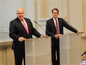 BM Peter Altmaier, BM Andreas Scheuer Pressekonferenz BMWi BMVI Wirtschaftsministerium Berlin Scharnhorststr Invalidenstr Berichterstattung TrendJam