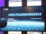 Bildwand Logo 1.Weltraumkongress BDI Berlin 2019 Hauptstadt Berichterstattung TrendJam