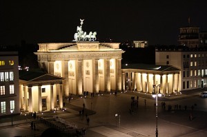 Brandenburger Tor Pariser Platz Berlin Mitte Nacht