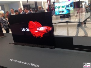 Fernseher LG OLED IFA Internationale Funkausstellung Berlin Messe unter dem Funkturm Berichterstatter