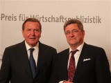 Gerhard Schroeder, Roland Tichy Ludwig-Ehrhard-Preis Wirtschaftspublizistik Deutsche Telekom Hauptstadtrepräsentanz Berlin Berichterstatter