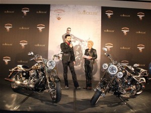 Harald Gloeoeckler Tanja Schumann Softail Deluxe H-D Dyna Switchback Berlin Hotel de Rome Praesentation