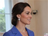 Kate, Gesicht laechelt rechts Kopf Catherine Duchess of Cambridge Empfang Bundespräsident Schloss Bellevue Berlin Berichterstatter
