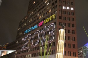 Kollhoff Tower Festival of Lights 2013 Potsdamer Platz Berlin Laser Show