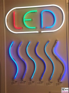 Leucht Reklame mit LED Firma PROLED belektro Messe Berlin Messegelaende unter dem Funkturm