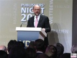Martin Schulz Rede Gesicht face Kopf Publishers Night Goldene Victoria VerlegerHauptstadtrepräsentanz Telekom Berichterstatter