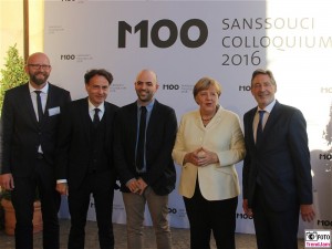 Moritz van Dülmen, Giovanni di Lorenzo, Roberto Saviano, Angela Merkel, Jann Jakobs Promi Orangerie Medienkonferenz M100 Colloquium Potsdam Sanssouci Investigativer Journalismus Berichterstatter