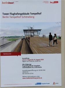 Plakat Ausstellung Oeffnung Tower Aussichtsplattform Flughafen Gebaeude Tempelhof THF