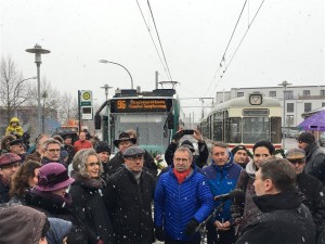 Straßenbahn Potsdam Streckeneroeffnung Campus Jungfernsee Berichterstatter