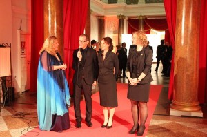 Ulrike Leimer-Lipke, Harald Pignatelli, Nana Baumann, Stefanie Busmann Festlicher Vorempfang der 20. AIDS-Gala im Schloss Charlottenburg