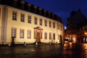 Weimar  Goethehaus am Frauenplan Nacht Altstadt