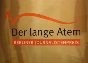 logo Der Lange Atem Berliner Journalistenpreis Aufsteller