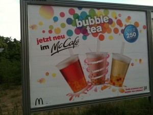 plakatwerbung bubble tea mcdonalds