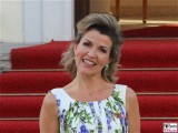 Ann-Sophie Mutter Gesicht Promi Queen Besuch Schloss Bellevue Staatsbankett Berlin