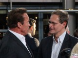 Arnold Schwarzenegger, Michael Mueller Gesicht Promi Selfie face Terminator Genisys Arnold Schwarzenegger Premiere Sony Center Berlin