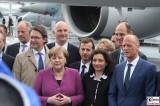 BK Angela Merkel, MP Dietmar Woidke Gesicht Eroeffnung ILA Luft und Raumfahrt Ausstellung Berlin Schoenefeld airport Berichterstattung