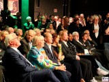 BPr Steinmeier, Juergen Trittin, Claudia Roth, Olaf Scholz, Katrin Goering-Eckardt, Anton Hofreiter, Joschka Fischer 1.Reihe Publikum Motorwerk Berlin Jubilaeumsfeier 30 40 Jahre BUENDNIS DIE GRUENEN Weissensee Berlin