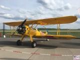 Boeing Stearman gelb N2S-3 D-EQXL Quax ILA Luft und Raumfahrt Ausstellung Berlin Schoenefeld airport Berichterstattung