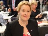 Franziska Giffey Gesicht Promi SPD Bundesministerin für Familie, Senioren, Frauen und Jugend Bundesparteitag Berlin CityCube Messe Berlin Berichterstattung TrendJam