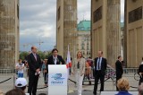 Gernot Lobenberg eMo Berlin Wirtschaftssenatorin Cornelia Yzer (CDU) Alejandro Agag CEO Formula E Holdings Martin Pallgen Tempelhof Projekt Formel e Briefing Berlin Brandenburger Tor 2013