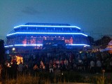 Illumination großes Tropenhaus Publikum Botanische Nacht Botanischer Garten Berlin Dahlem