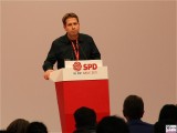 Kevin Kuehnert Gesicht Promi SPD Bundesvorsitzender der Jusos Bundesparteitag Berlin CityCube Messe Berlin Berichterstattung TrendJam