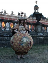 Kostuem vor Neuem Palais Besucherbetreuung Sans souci nachts Park Sanssouci XV Potsdamer Schloessernacht Potsdam