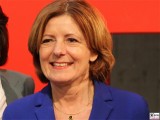 Malu Dreyer Gesicht Promi SPD Ministerpraesidentin Rheinland-Pfalz Bundesparteitag Berlin CityCube Messe Berlin Berichterstattung TrendJam