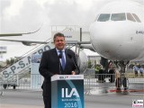 Sigmar Gabriel Kopf Gesicht Pult Eroeffnung Berlin Air Show ILA Berlin BER Schoenefeld International Aerospace Exhibition