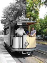 Straßenbahn Potsdam Glienicker Brücke Lindner Triebwagen 1907 zweiachsiger Motorwagen