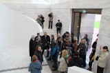 Treppenhaus Stadtschloss Potsdam Pressekonferenz Vestibuel Marmortreppe Haupteingang weisser Marmor Fußboden